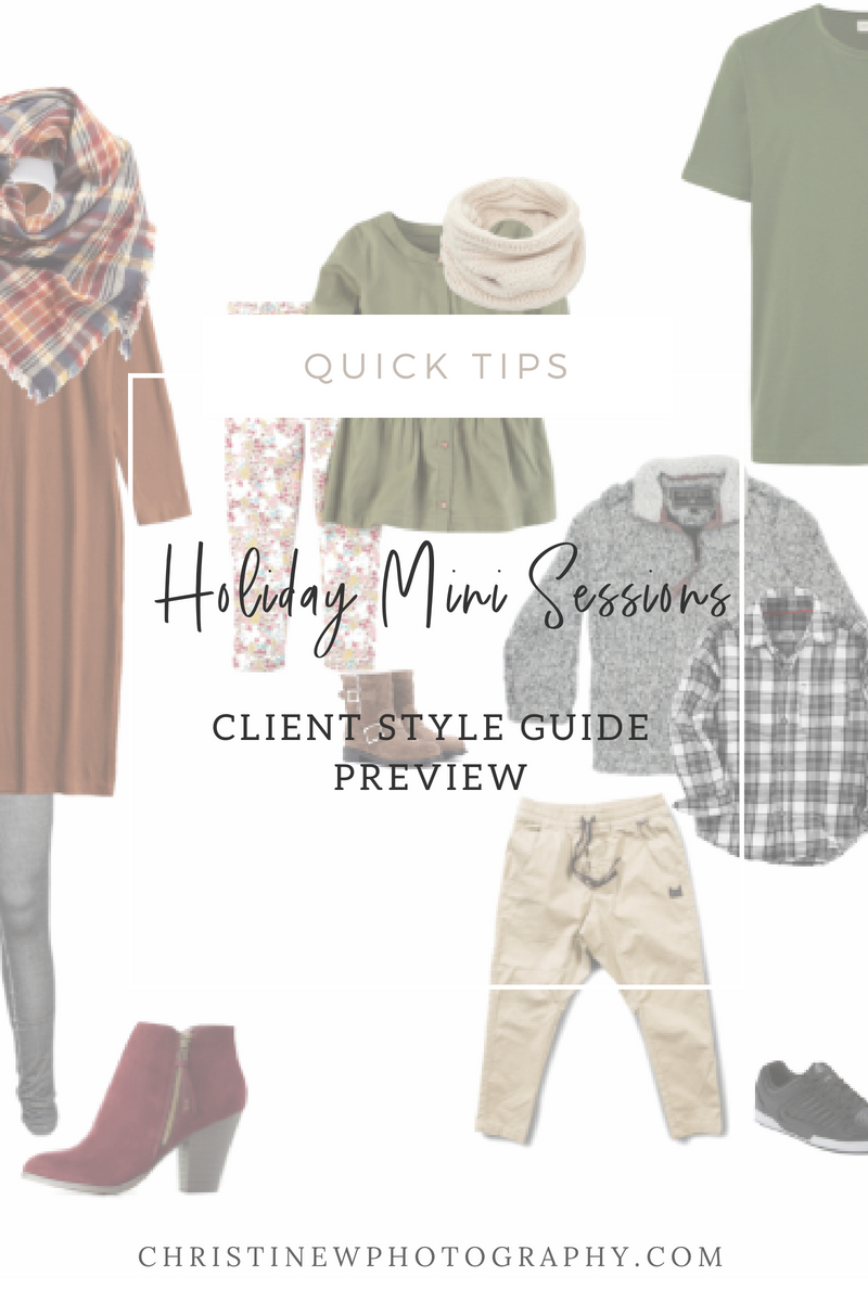 what to wear to your holiday mini session