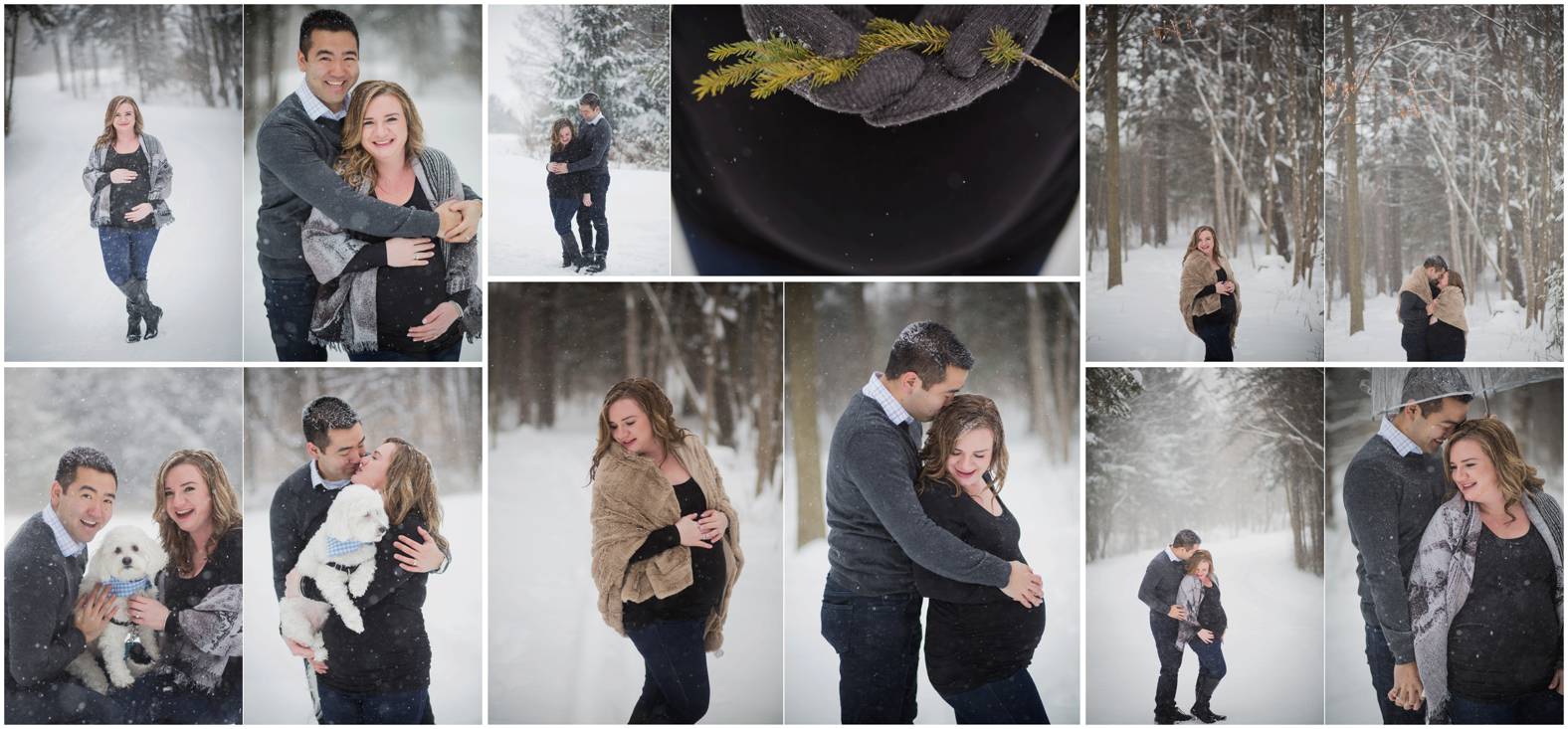 winter maternity session valens lake