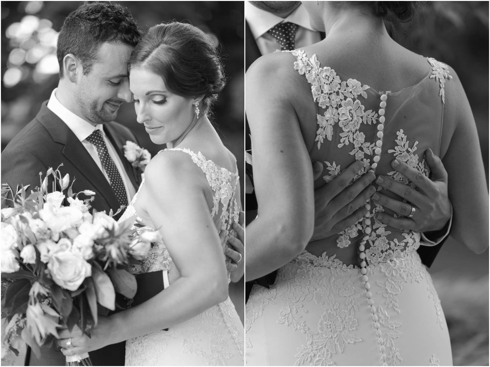 Rodman Hall classic bride and groom black and white photos