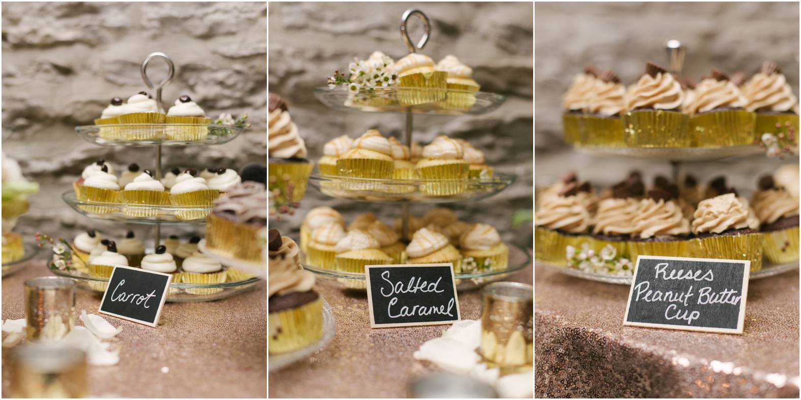 Custom flavour wedding cupcakes
