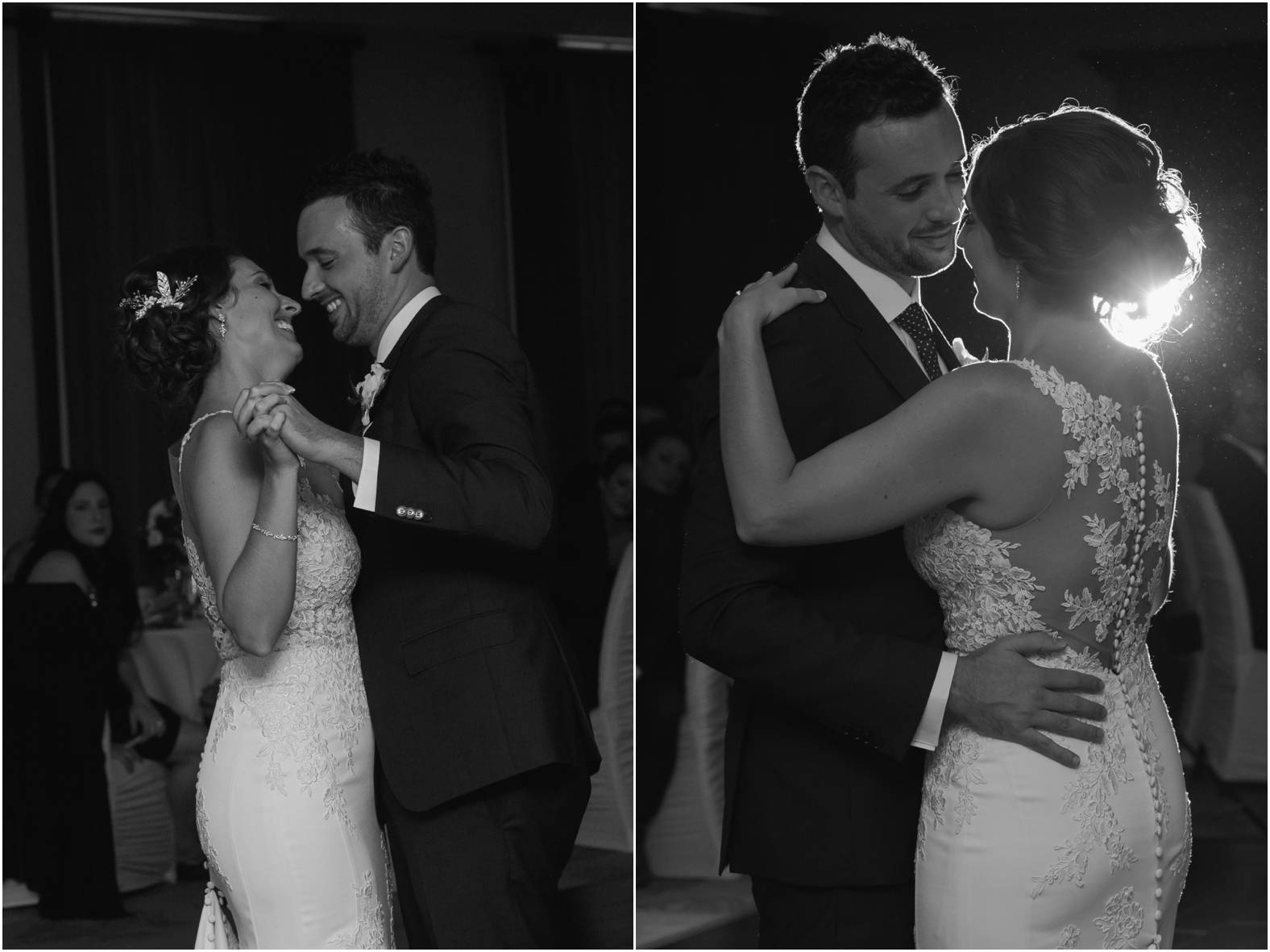 Black and white first dance photos