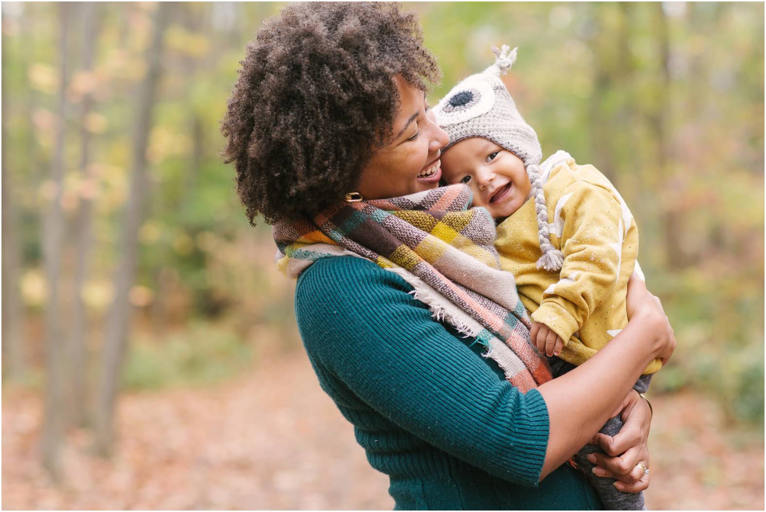 Mommy and me portrait during fall mini session