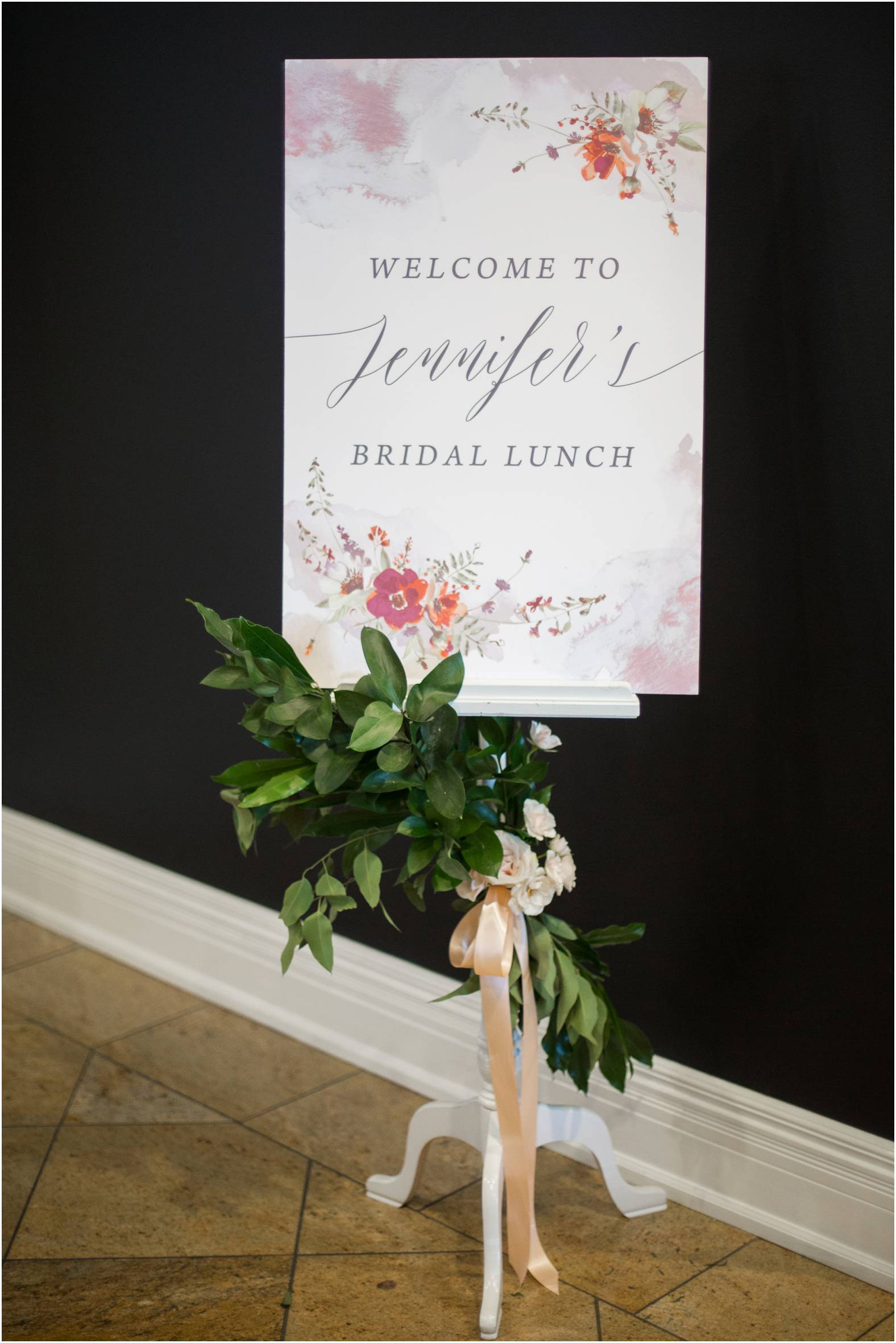 Welcome Sign for spring inspired bridal brunch